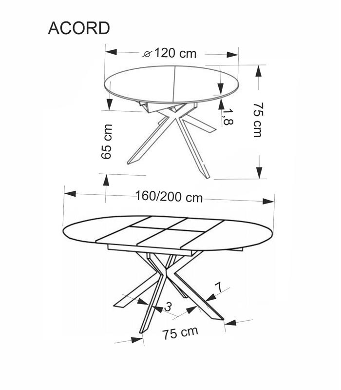 ACORD izvelkams galds, dabīgs/melns — изображение 10