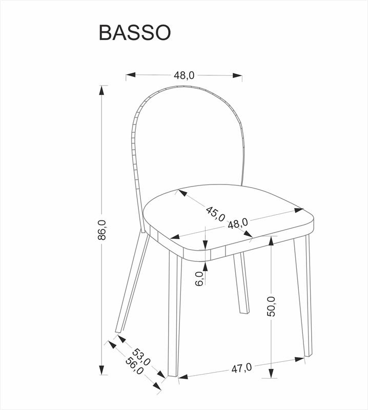 BASSO krēsls gaišs valrieksts / CREMONA 14 (bēšs) — изображение 3