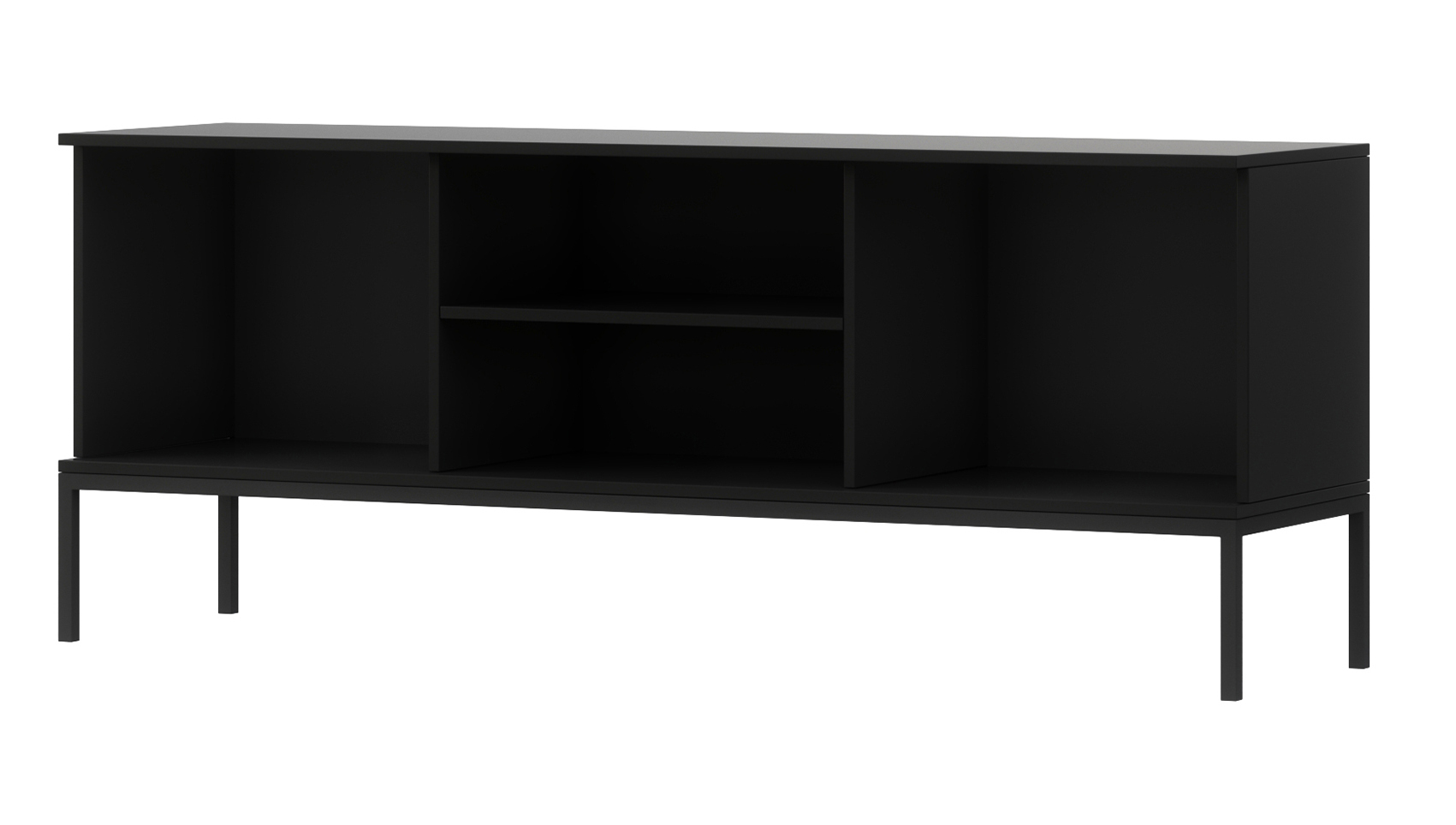 Meorati 150 TV statīvs, melns/māksliniecisks ozols — 3 attēls