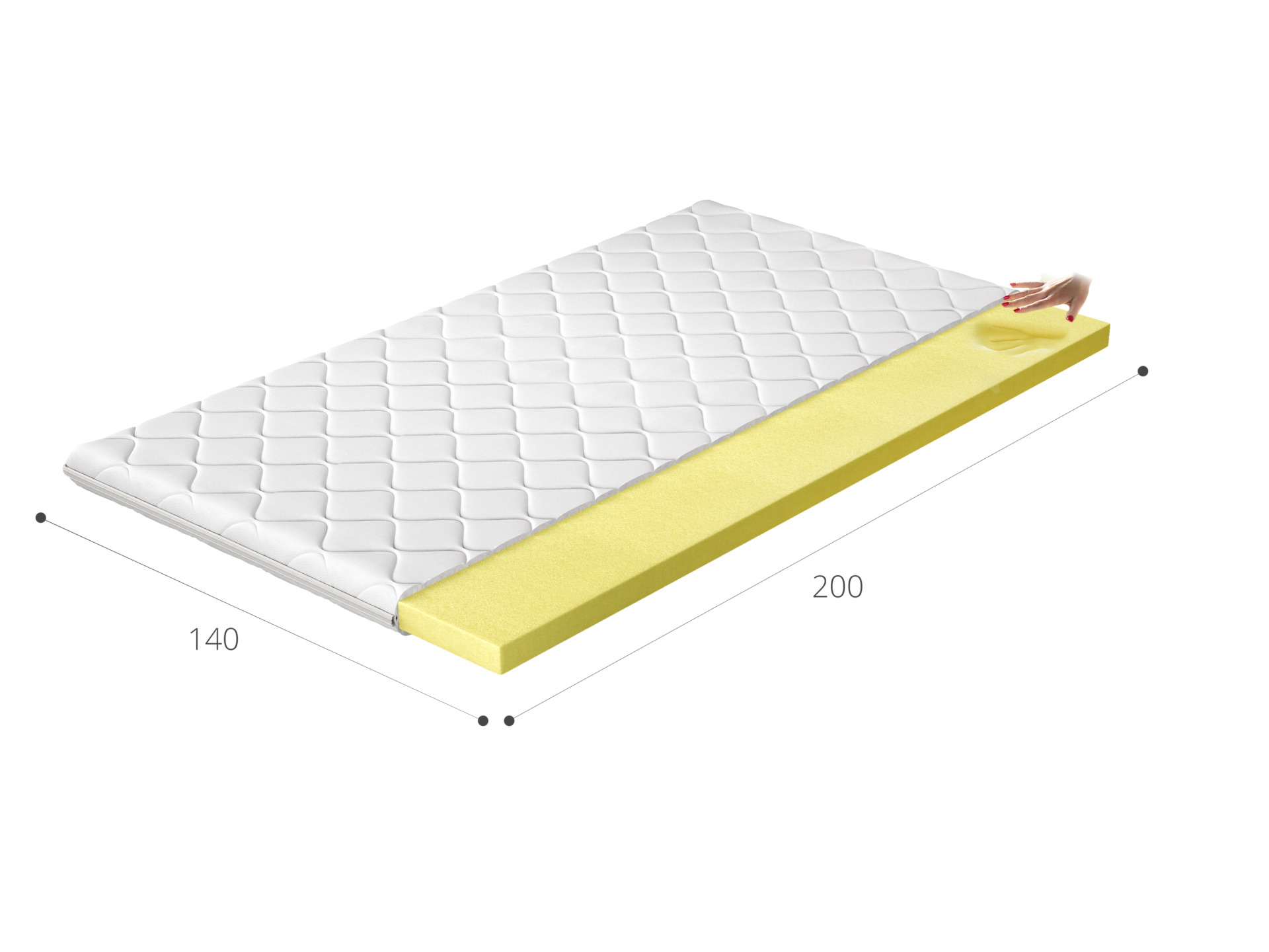 Topper Visco 140x200 hipoalerģisks pārvalks — изображение 2