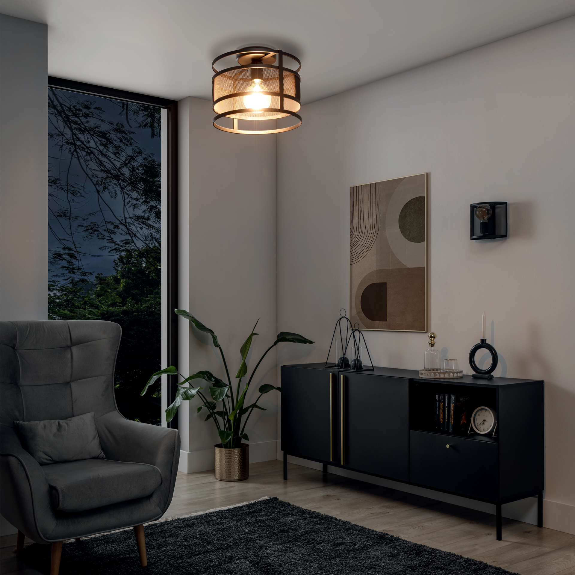 Gormar griestu lampa 1 melna — изображение 2