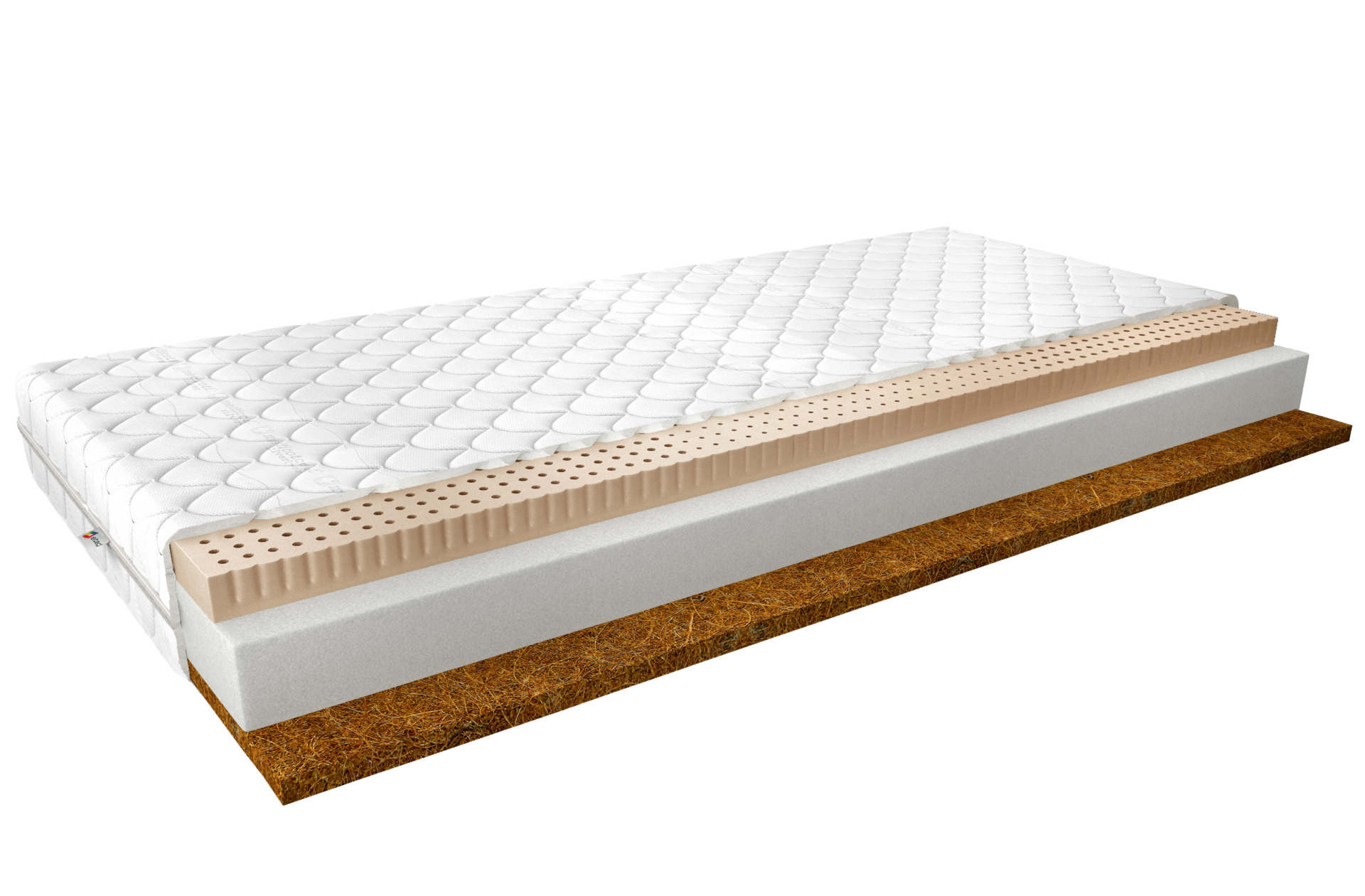 Mokka lateksa matracis, 90x200, Medicott, sudraba krāsā