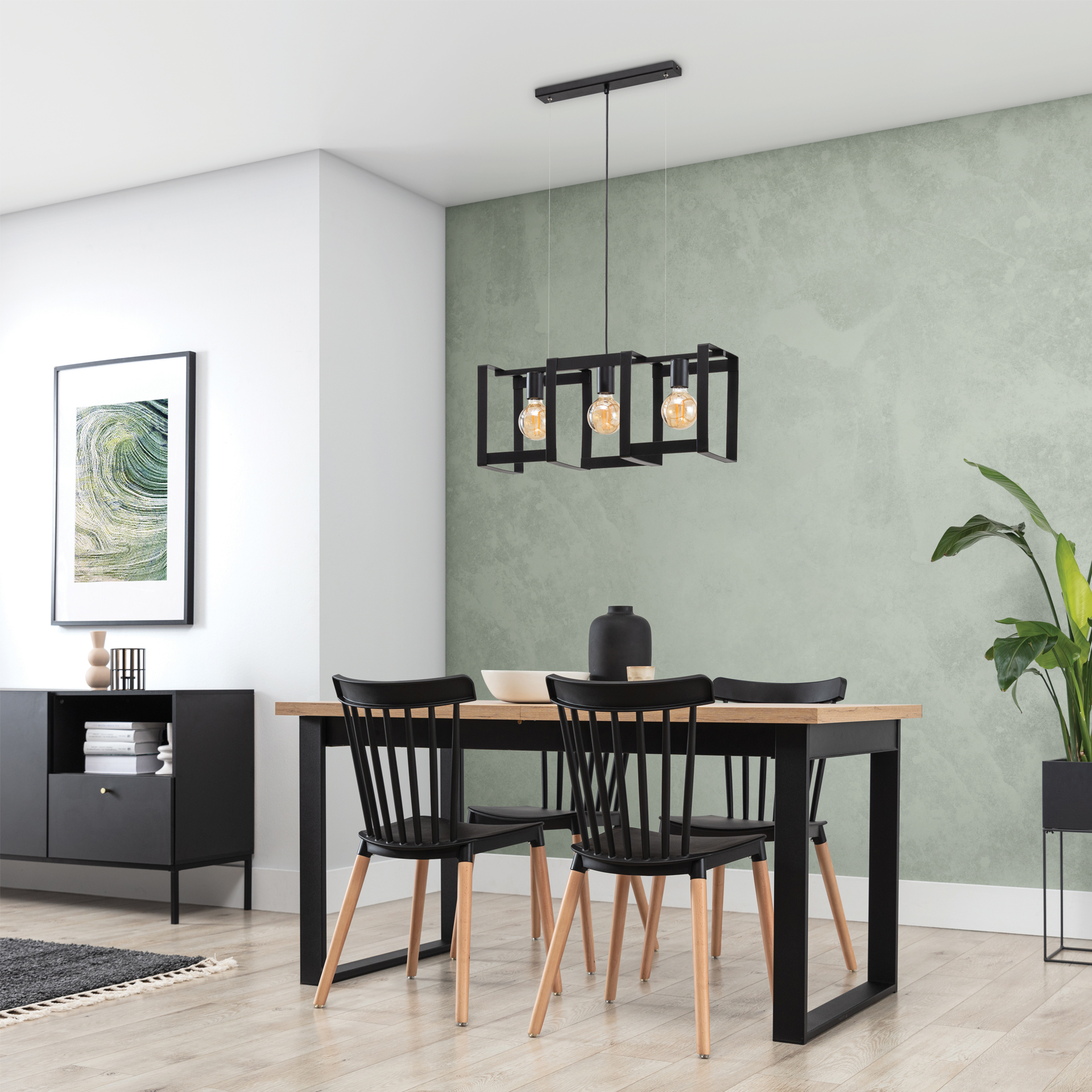 Giorri, 66x18x120cm Piekarināms 3 melns — изображение 2