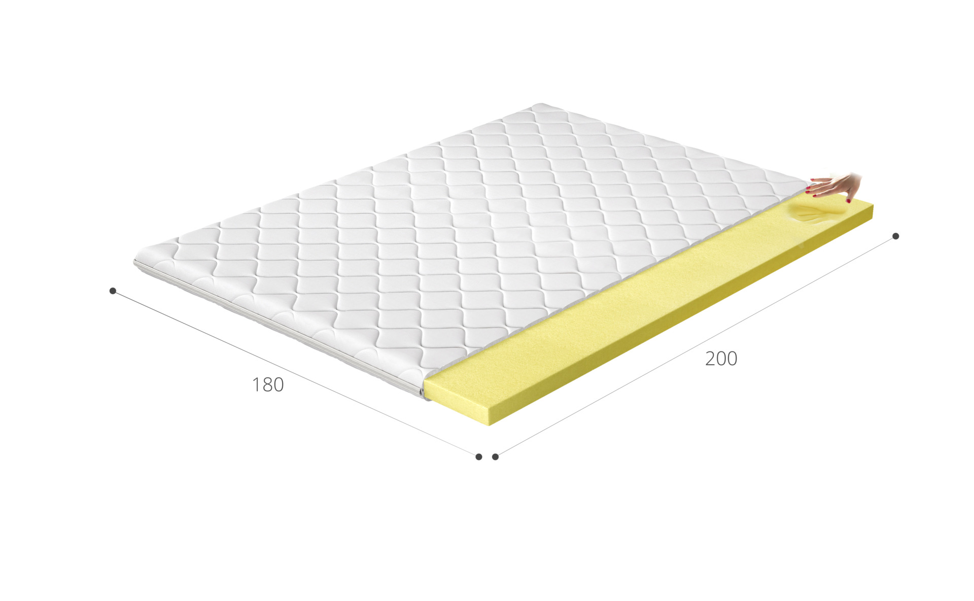 Topper Visco 180x200 hipoalerģisks pārvalks — изображение 2