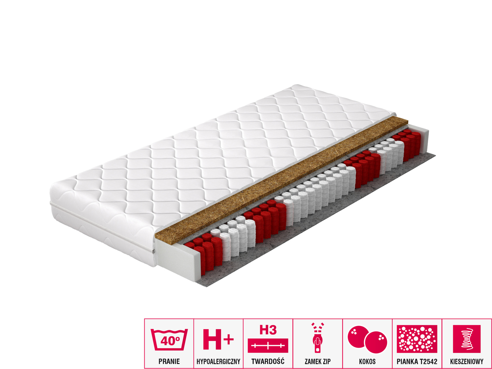 Pini Pocket matrača pārvalks, 180x200, hipoalerģisks — изображение 3