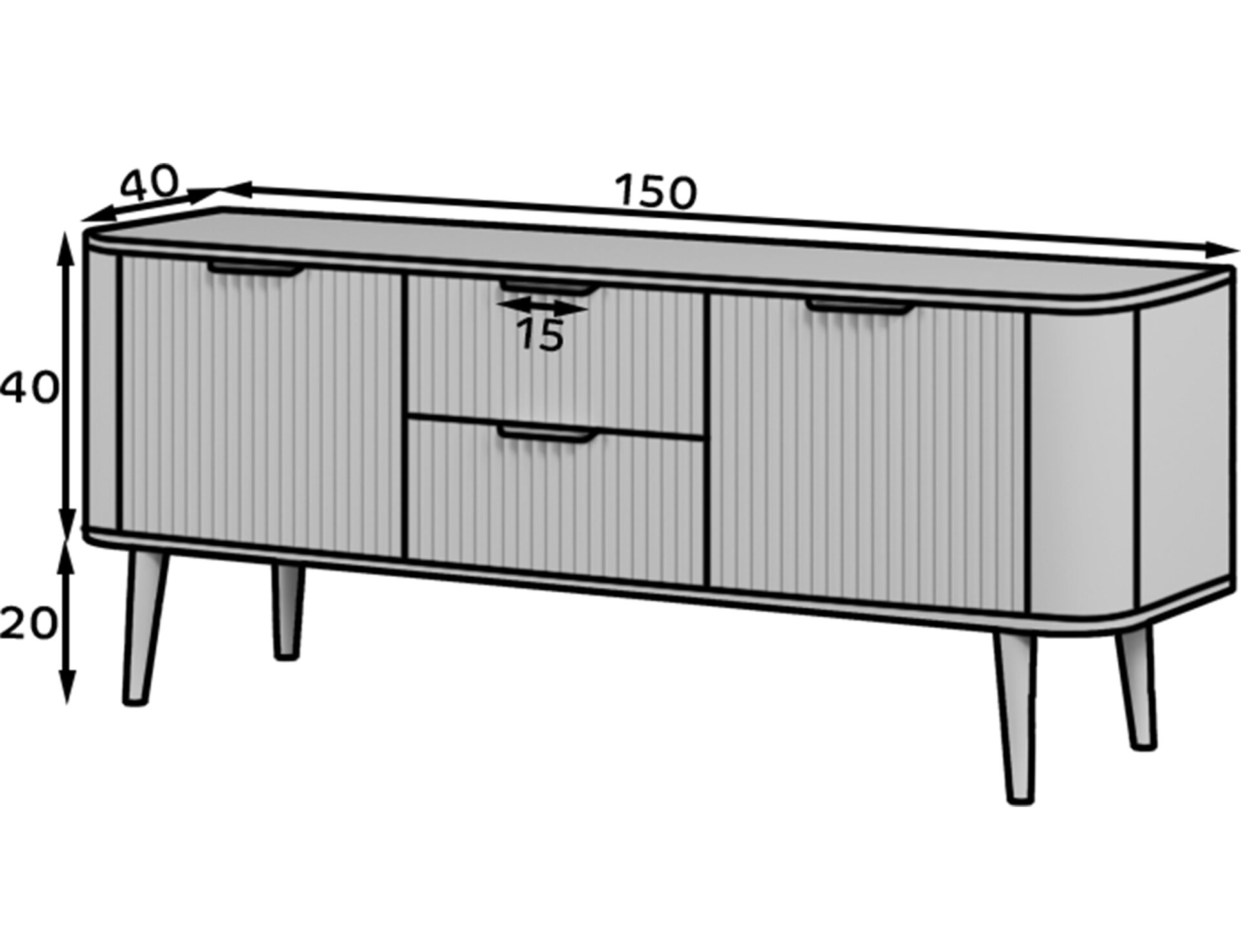 Chavelle TV skapis — 10 attēls