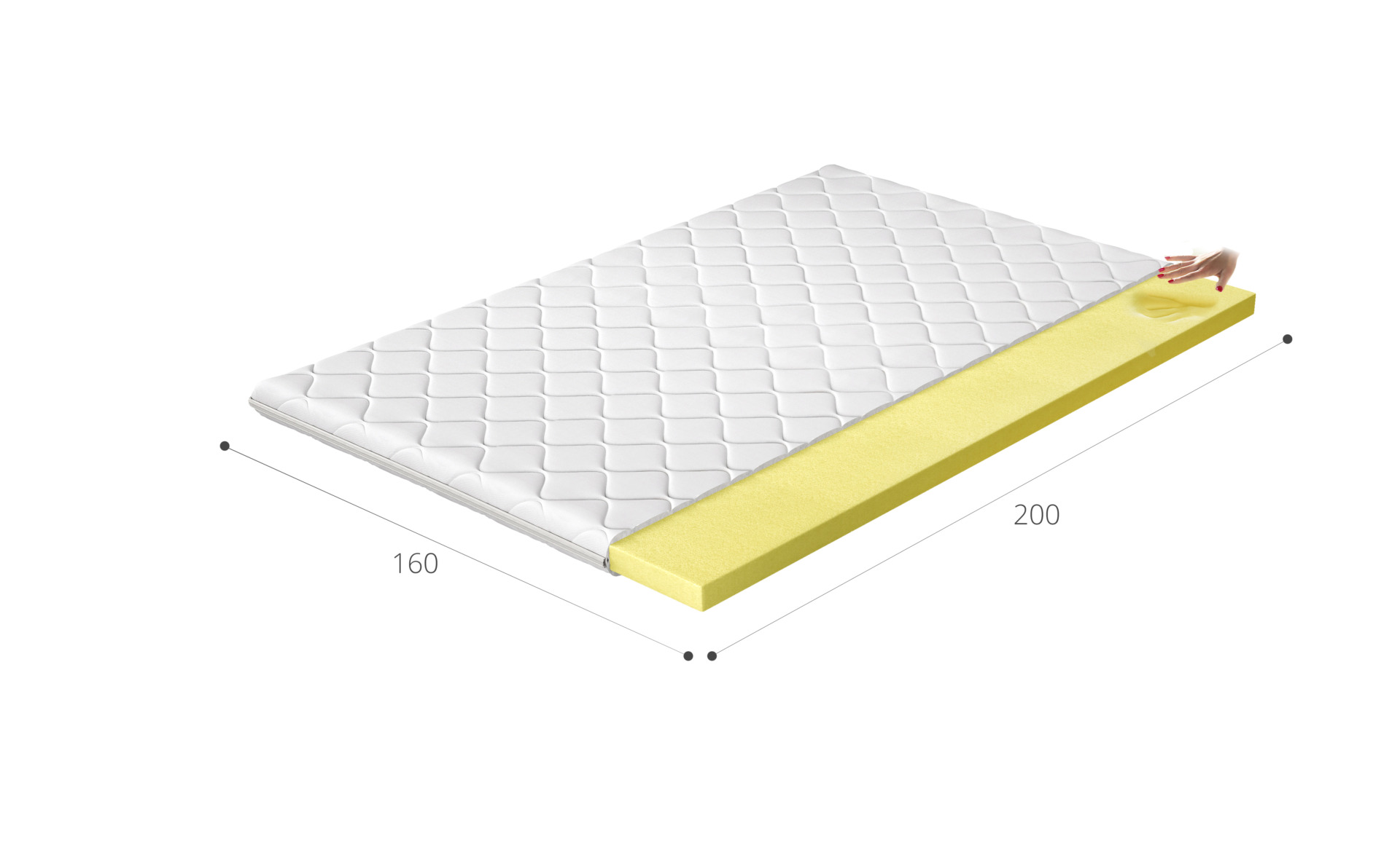 Topper Visco 160x200 hipoalerģisks pārvalks — изображение 2