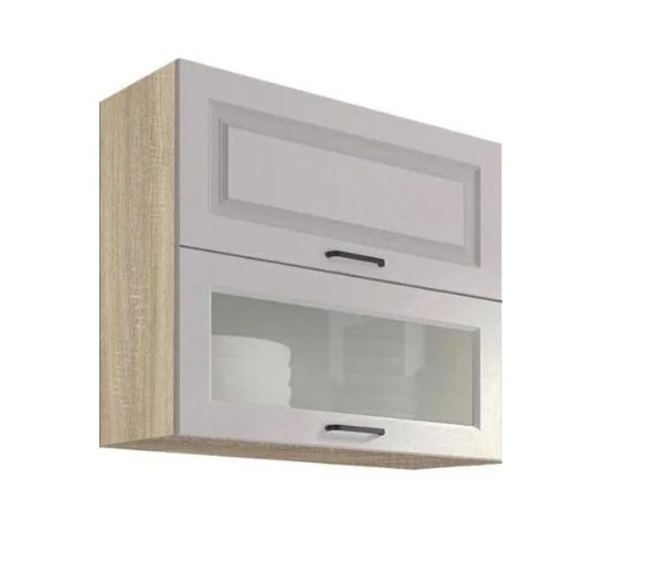 Sienas skapis 80 cm vitrīna Smart SC-41G congo