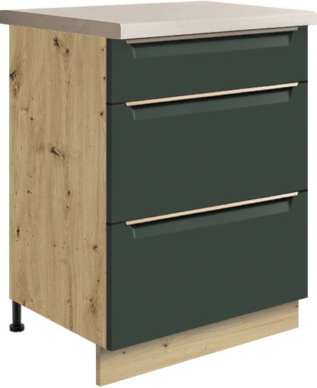 Apakšējais skapītis ar atvilktnēm 60 cm Glamour GLA-10D — изображение 3