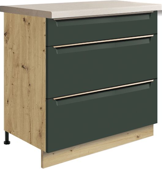Apakšējais skapītis ar atvilktnēm 80 cm Glamour GLA-22D — 2 attēls