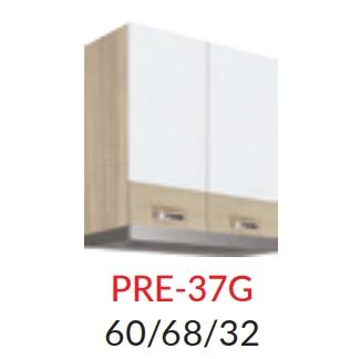Augšējais skapītis 60 cm Premio PRE-37G tvaika nosūcējam
