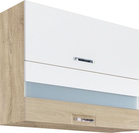 Sienas skapis 90 cm ar stiklu Premio PRE-42G