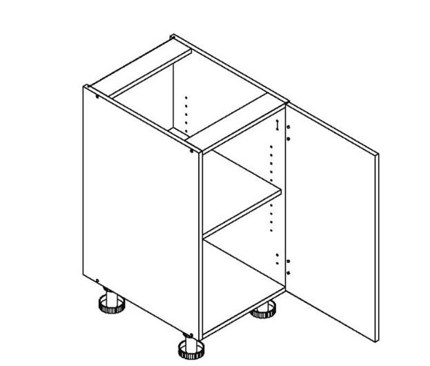 Apakšējais skapītis 40 cm D40P/L Nina