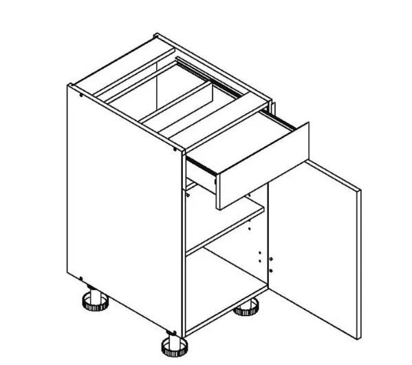 Apakšējais skapītis 40 cm ar atvilktni D40S/1 P/L Nina