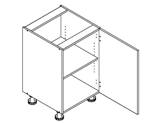 Apakšējais skapītis 50 cm D50P/L Nina