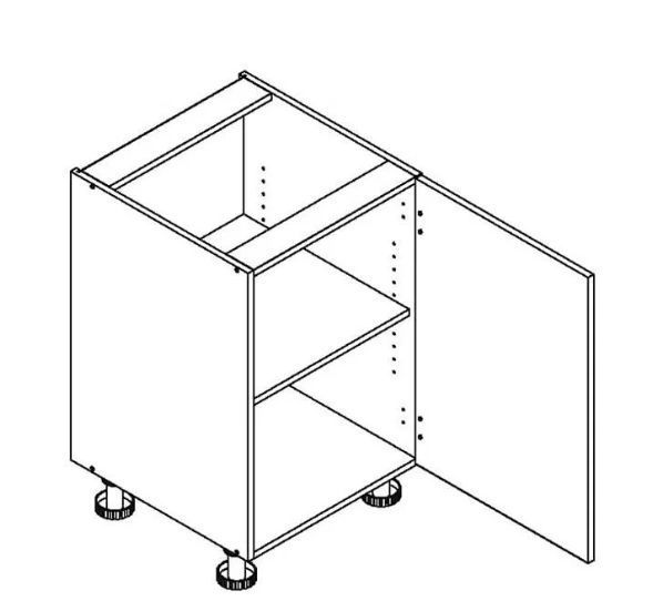 Apakšējais skapītis 60 cm, Dz60, G/P, Nina