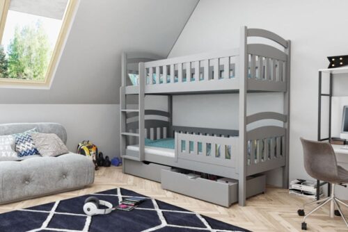 DOMINIK II divstāvu gulta ar atvilktnēm – 2 personām 80×181 cm
