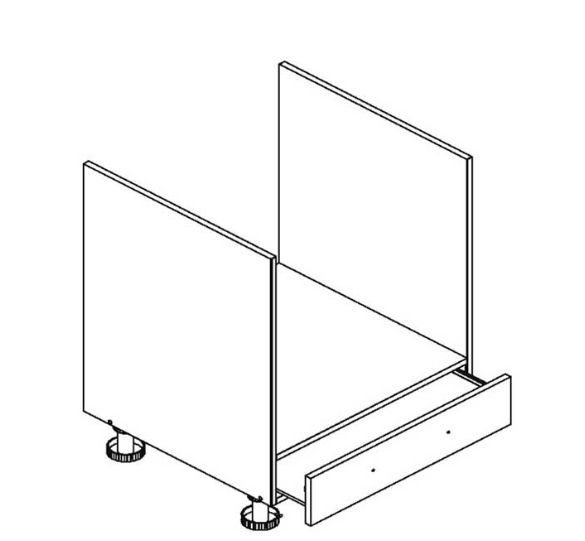 Apakšējais skapītis 60 cm cepeškrāsnij DK60 S/1 Nina