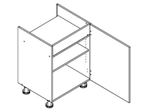 Apakšējais skapītis 60 cm, paredzēts D60 PC P/L Nina plīts virsmai