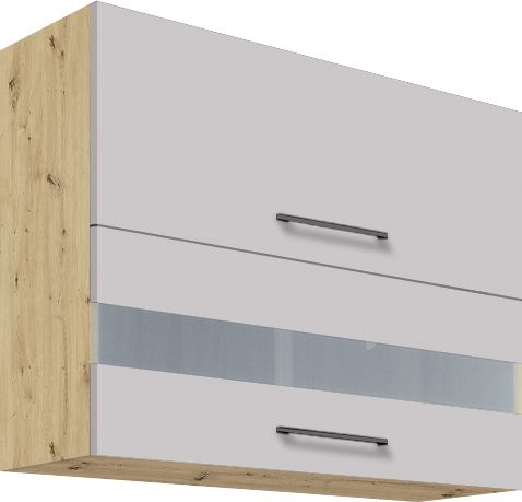 Augšējais skapis 90 cm nolokāms vitrīna Infinity INF-42G