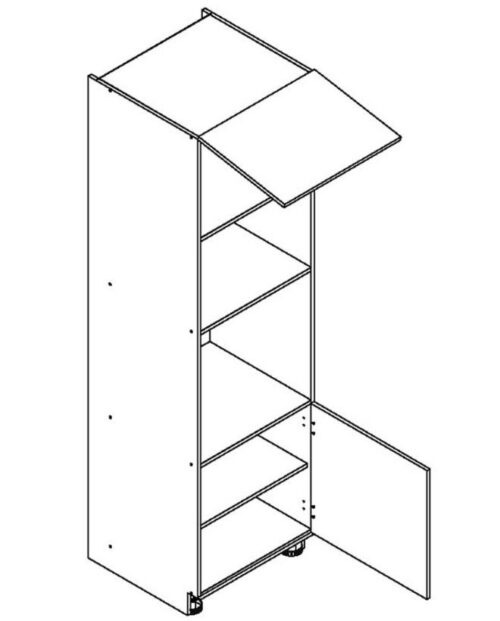 60 cm kolonnas skapis ar cepeškrāsni un mikroviļņu krāsni D60PK MV/2133 P/L Nina