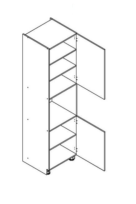 60 cm kolonnas skapis krāsnij D60PK P/L Irma — 2 attēls
