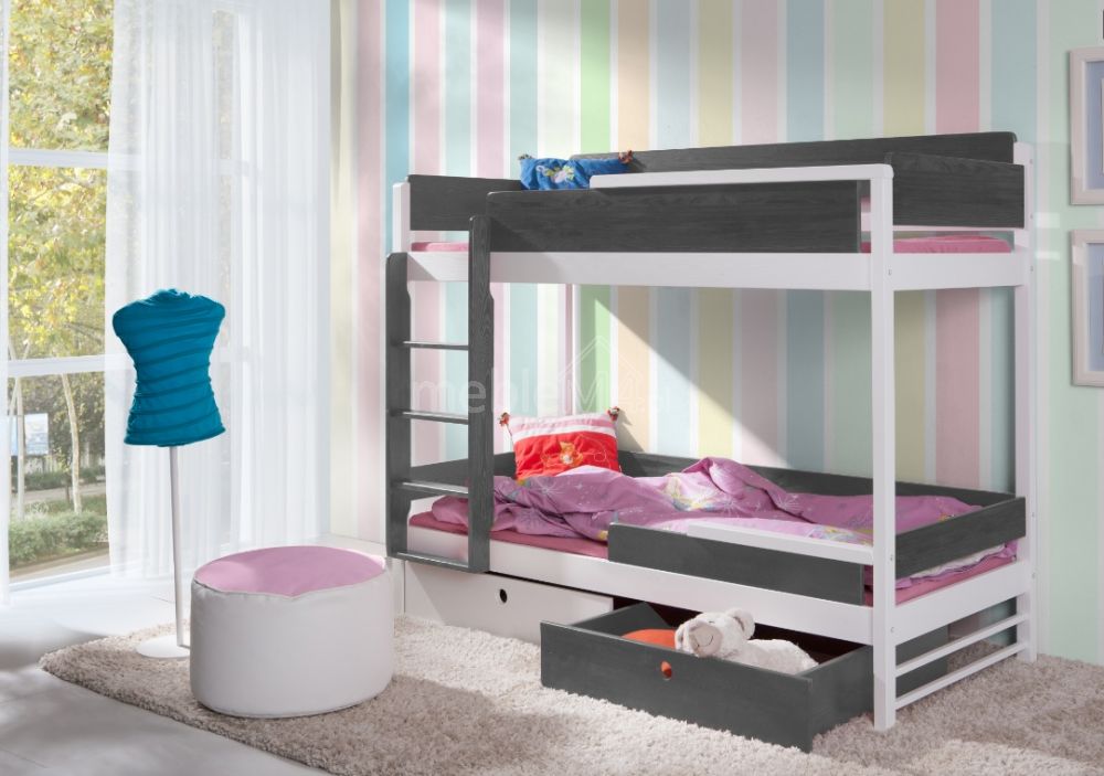NATU II divstāvu gulta ar atvilktnēm – 2 personām 80x181 cm — изображение 3