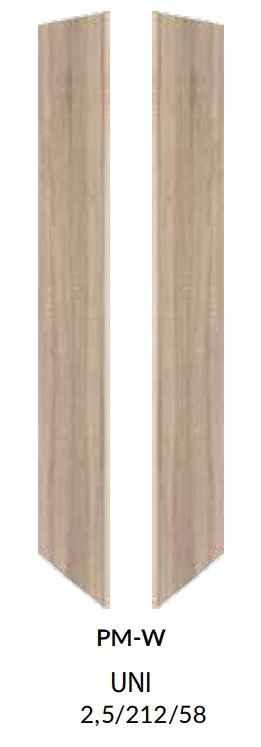 Sānu pārsega paneļa augstums 212 cm