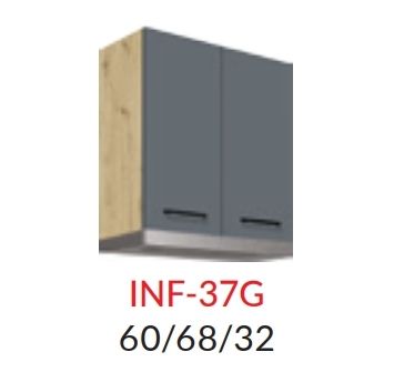 Augšējais skapītis 60 cm Infinity INF-37G tvaika nosūcējam