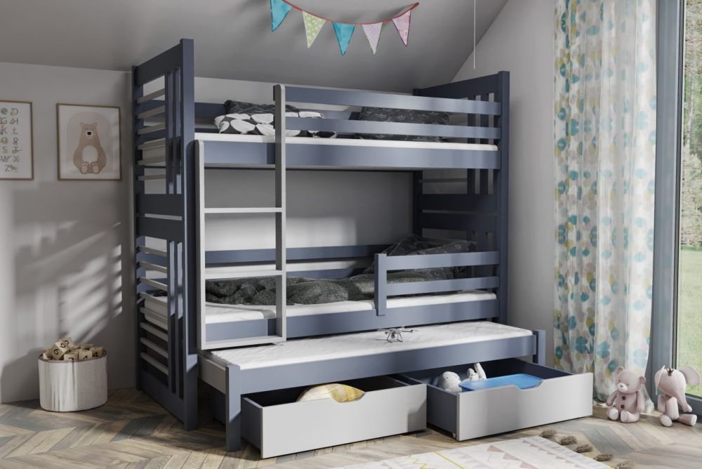 ROLAND divstāvu gulta ar atvilktnēm 90x190 cm — изображение 3