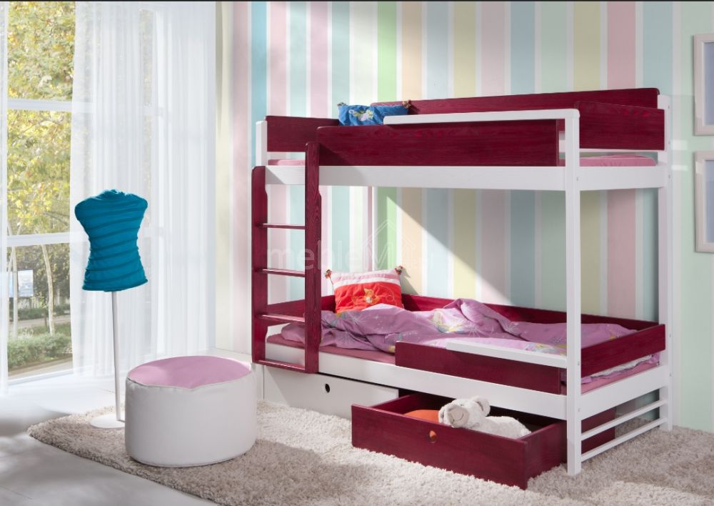 NATU II divstāvu gulta ar atvilktnēm – 2 personām 80x181 cm — изображение 2