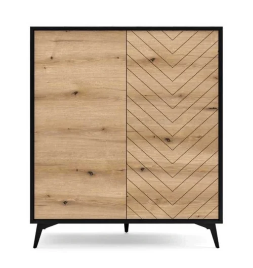 KD104 dimanta stila lofta kumode – ozols