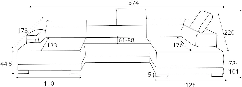 Stūra dīvāns Campo XL Gr1 — изображение 9
