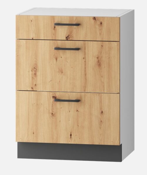 Apakšējais skapis ar atvilktnēm 60 cm Clara D60S/3