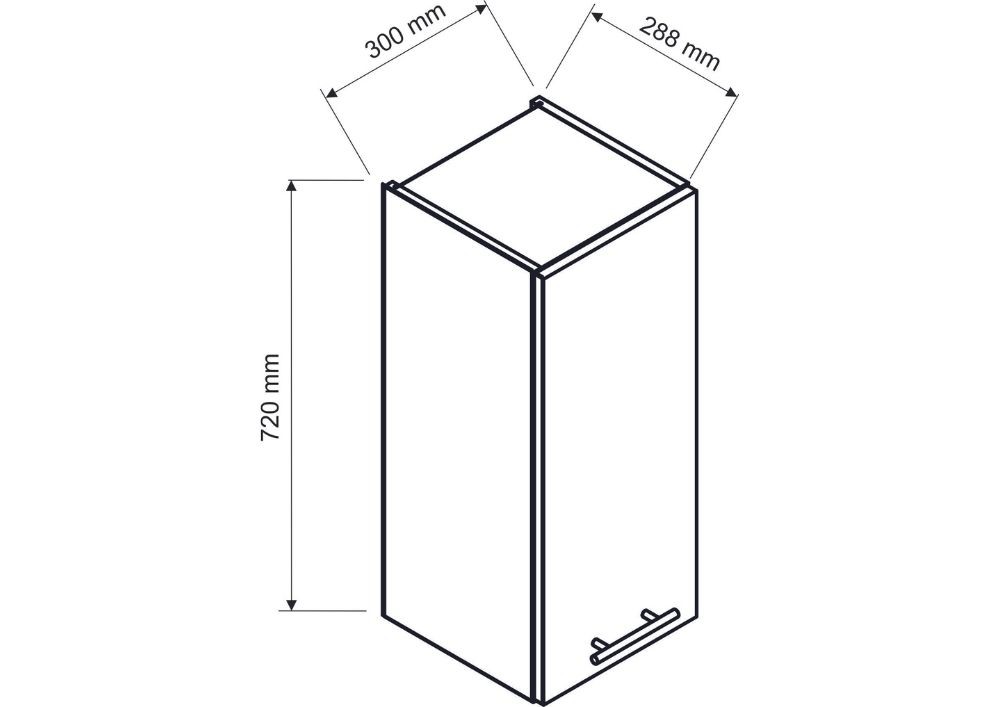 Augšējais piekaramais skapis 30 cm Natalia W30P/L — изображение 2