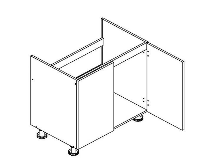 Izlietnes pamatnes skapītis 80 cm Clara D80ZL - 2 fasādes — изображение 2