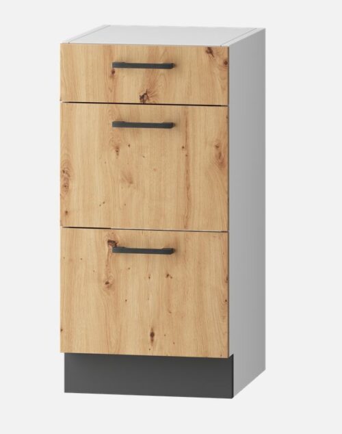 Apakšējais skapītis ar atvilktnēm 40 cm Clara D40S/3