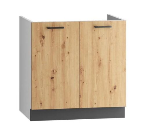 Izlietnes pamatnes skapītis 80 cm Clara D80ZL – 2 fasādes