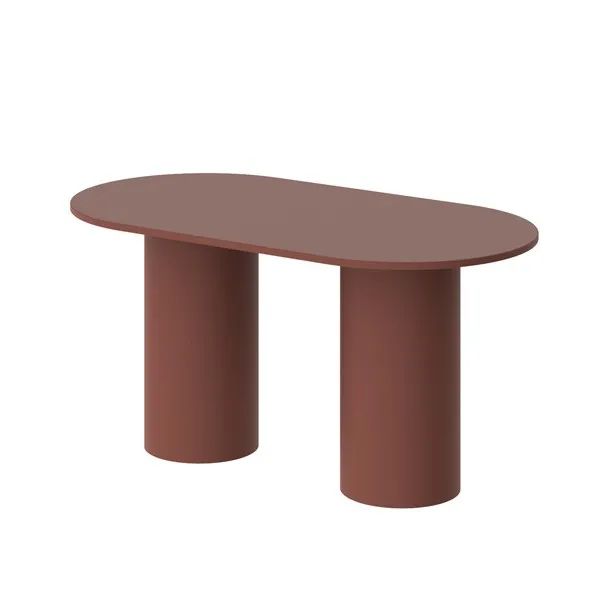 RUSETO galds 150x80 bordo krāsā