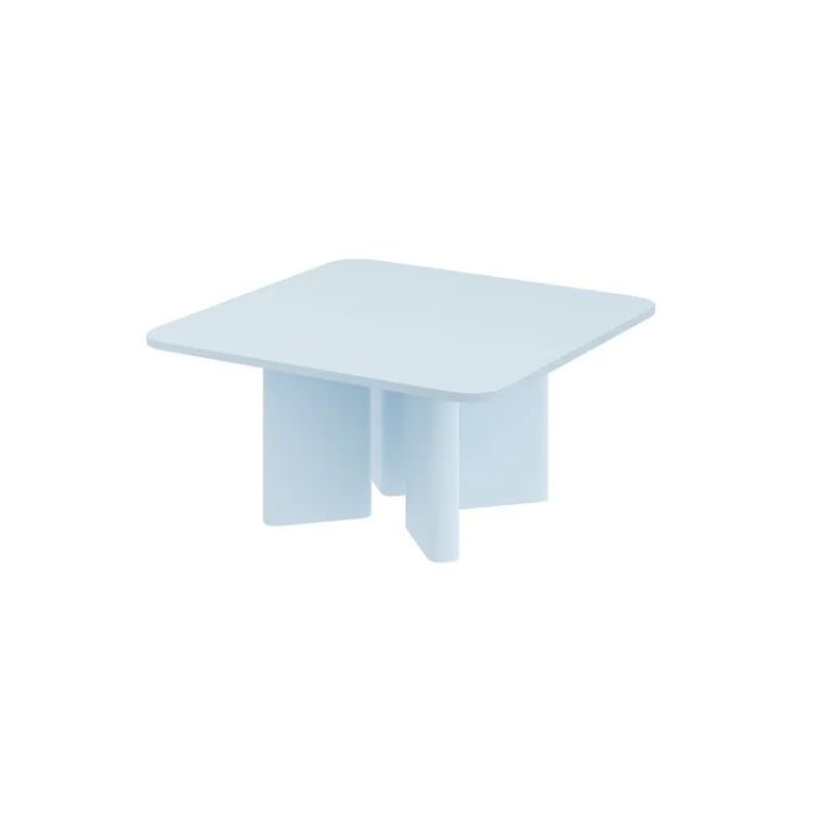 DIVERSO kafijas galdiņš 80x80 gaiši zilā krāsā
