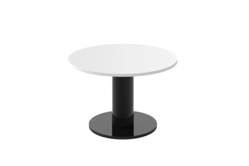 SOLO MINI kafijas galdiņš ⌀80cm spīdīgi balts/melns