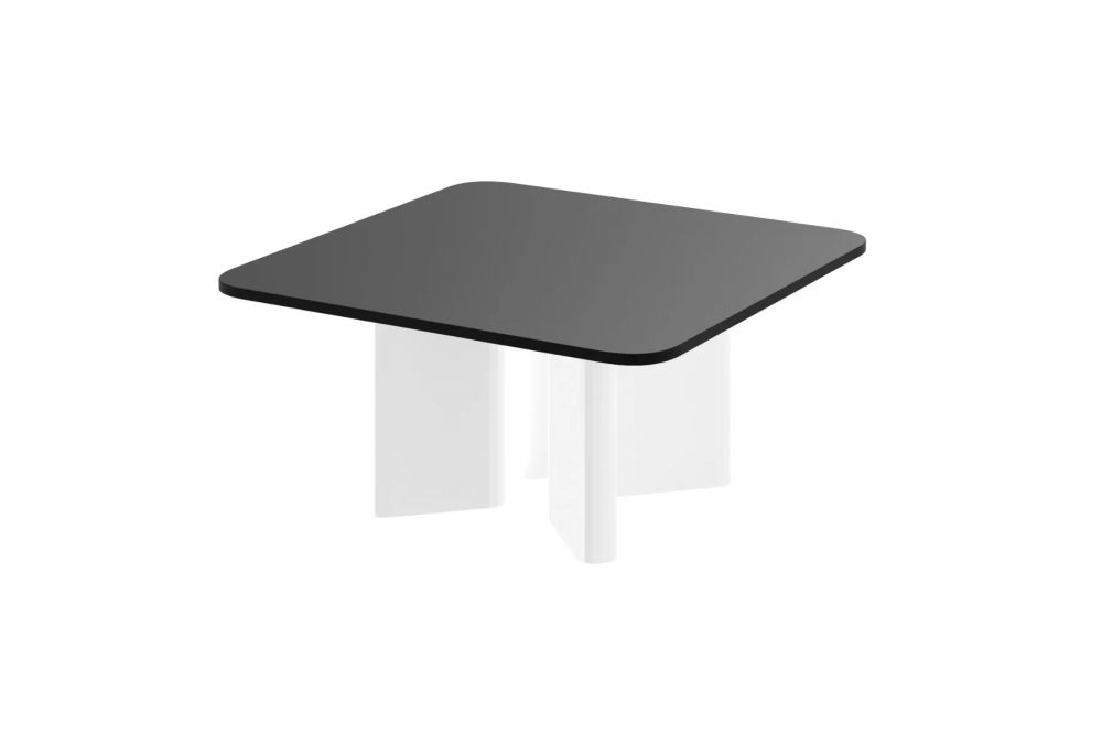 DIVERSO kafijas galdiņš 80x80 matēti melns/matēti balts