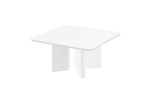 DIVERSO kafijas galdiņš 80×80 balts matēts
