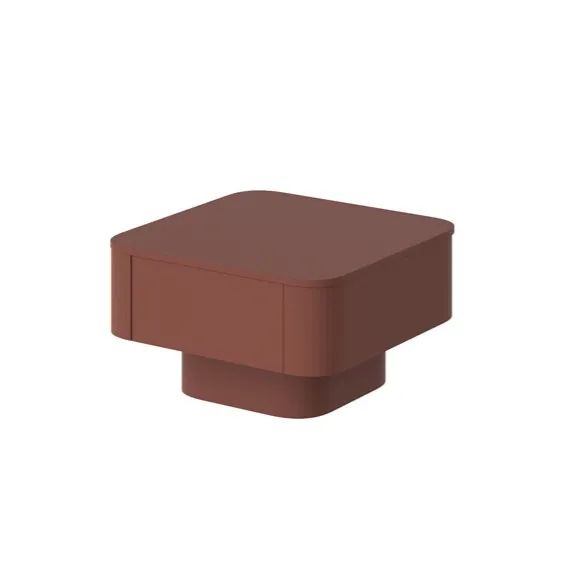 GRADO kvadrātveida kafijas galdiņš 80x80 bordo krāsā