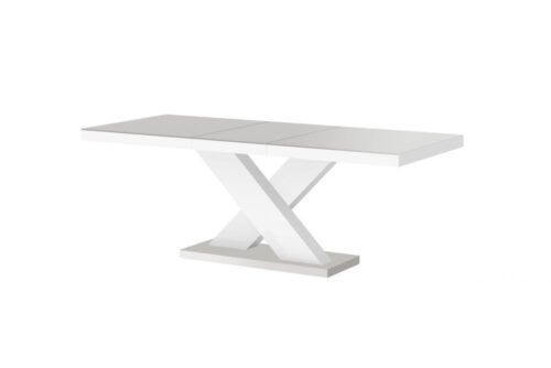 XENON MAT izvelkams galds 160(208)x89 gaiši pelēks/balts