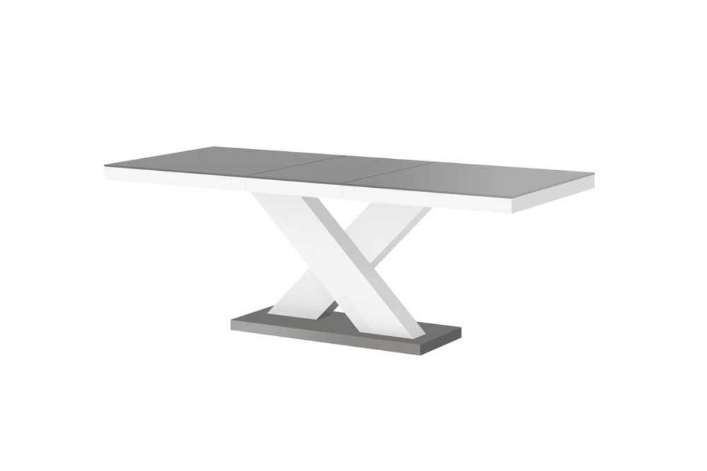 XENON MAT izvelkams galds 160(208)x89 pelēks/balts