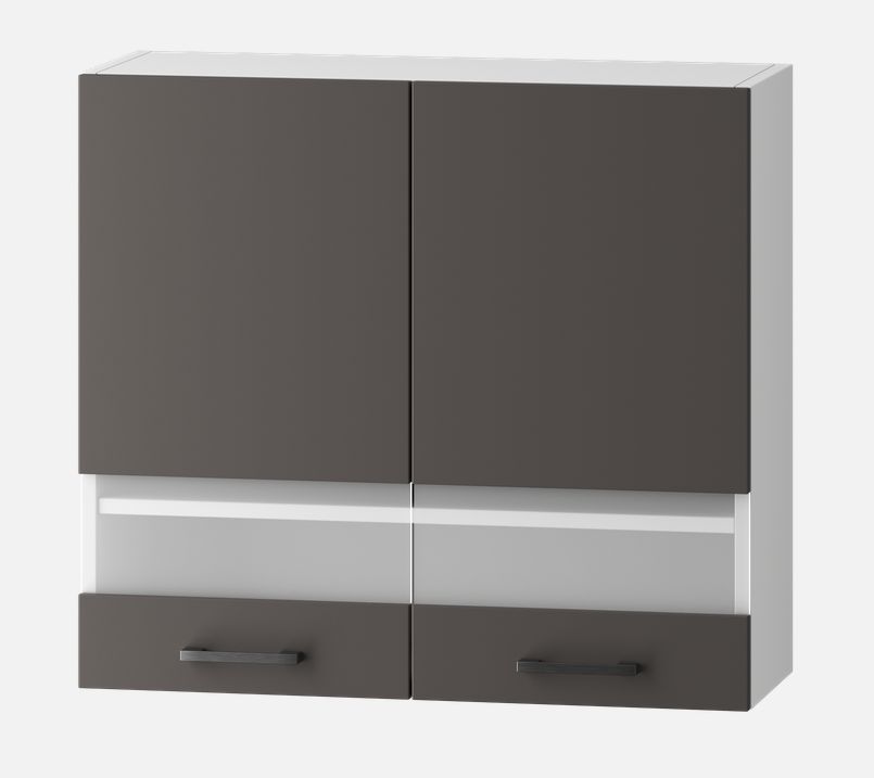Sienas skapis 80 cm vitrīna Clara WS80 SP