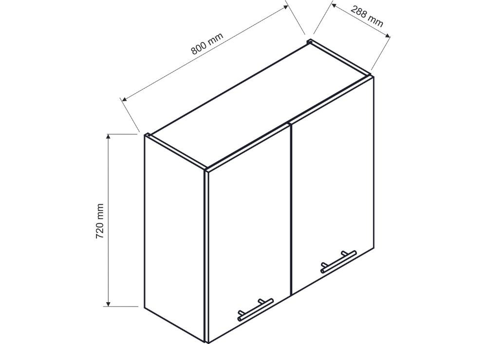 Augšējais piekaramais skapis 80 cm Natalia W80 — 2 attēls