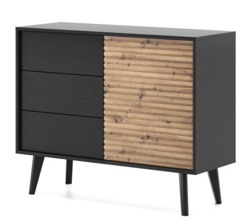 Willow KSZ104 kumode ar rievām fasādēs