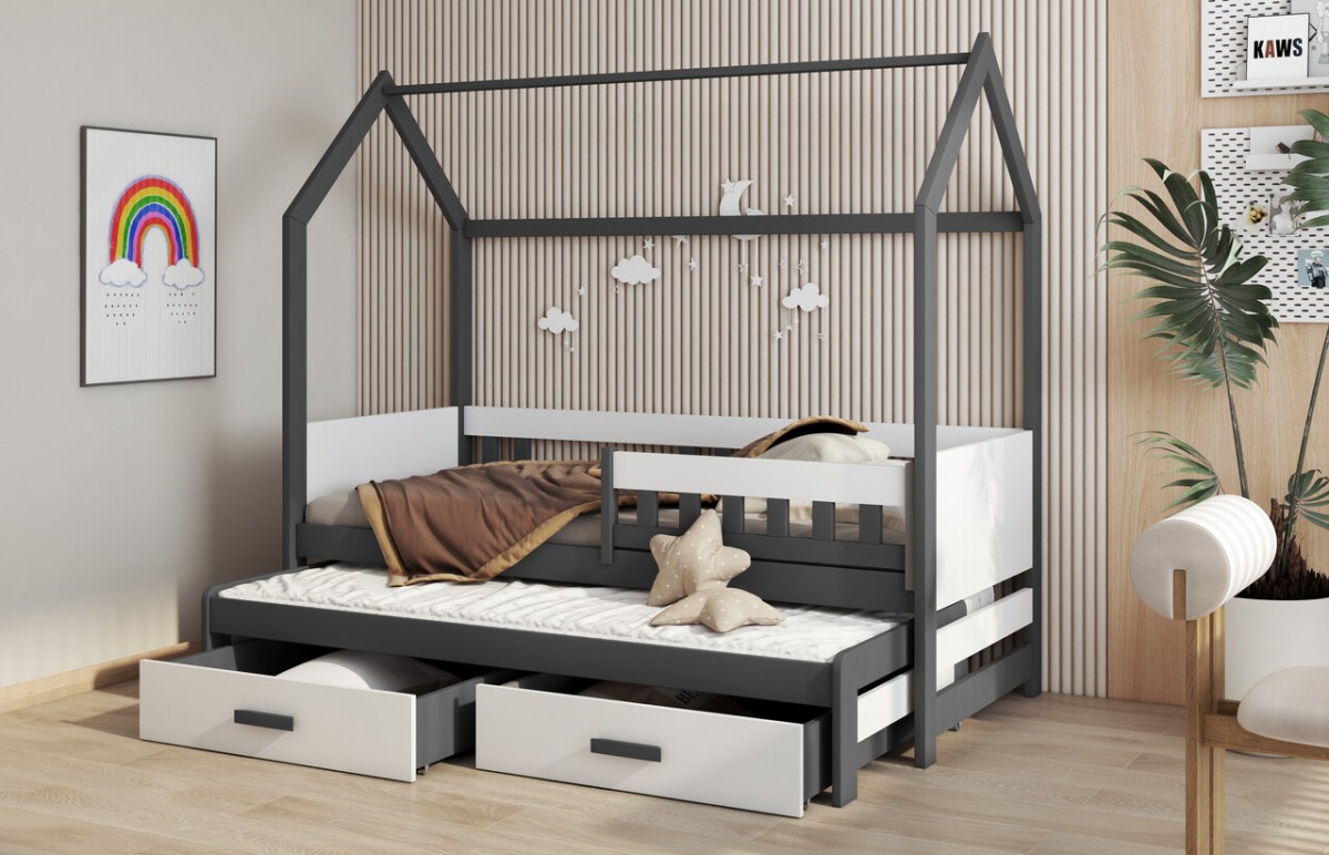 Gulta ar atvilktnēm mājiņa JASPER 2 personām 90x200 cm — изображение 3